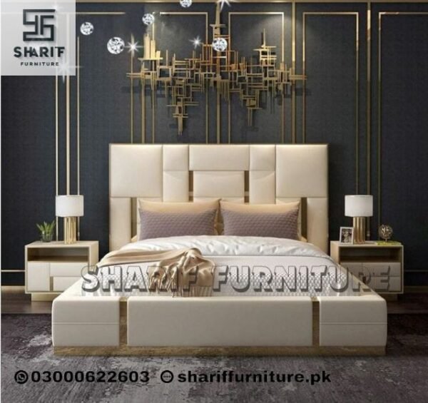 Poshish Double Bed with side tables - Image 3